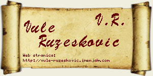 Vule Ružesković vizit kartica